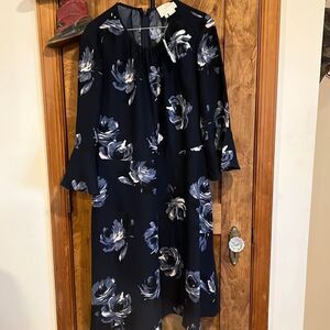 NWT Kate Spade night rose crepe dress